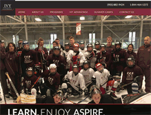 Tablet Screenshot of ivyhockey.com